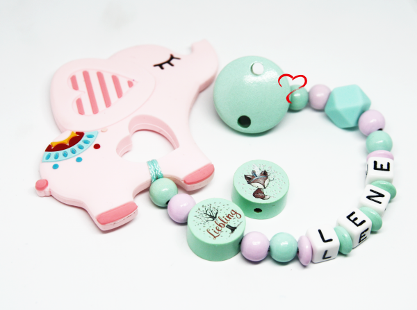 Beißkette Elefant rosa Beißkette Elefant rosa
